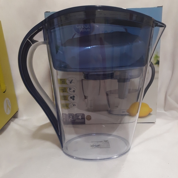 Great Value 10 Cup Water Filter Pitcher One Filter Box - Picture 3 of 6